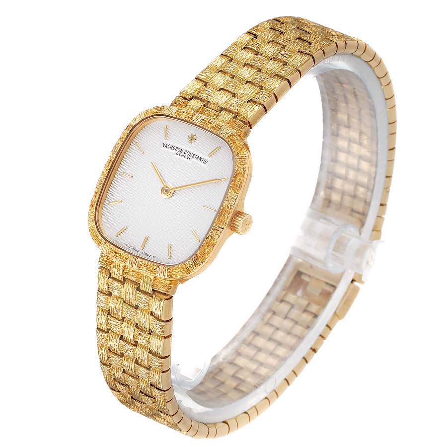 Vacheron Constantin 18K Yellow Gold Silver Dial Cocktail Ladies Watch
