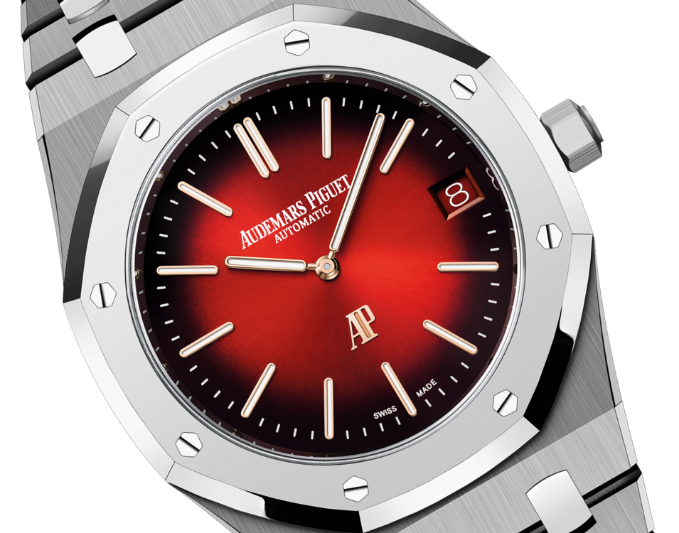ROYAL OAK &ldquo;JUMBO&rdquo; EXTRA-THIN Smoked Burgundy Dial 39mm