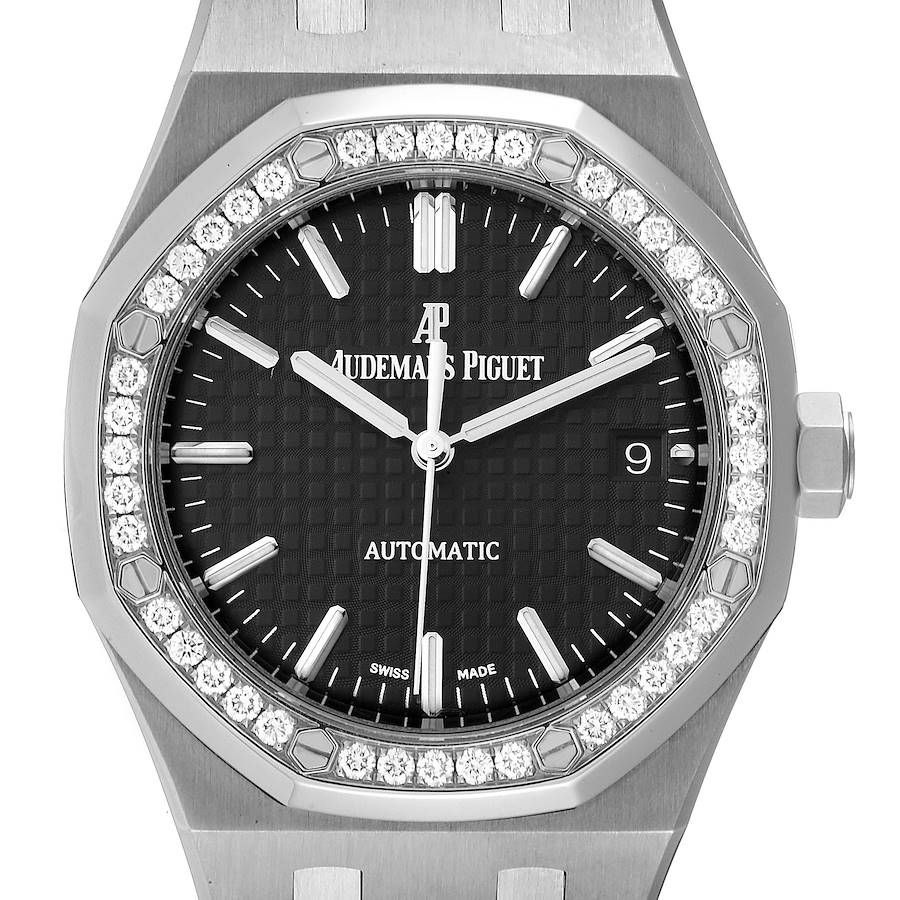 Audemars Piguet Royal Oak 37mm Steel Diamond Mens Watch 15451ST