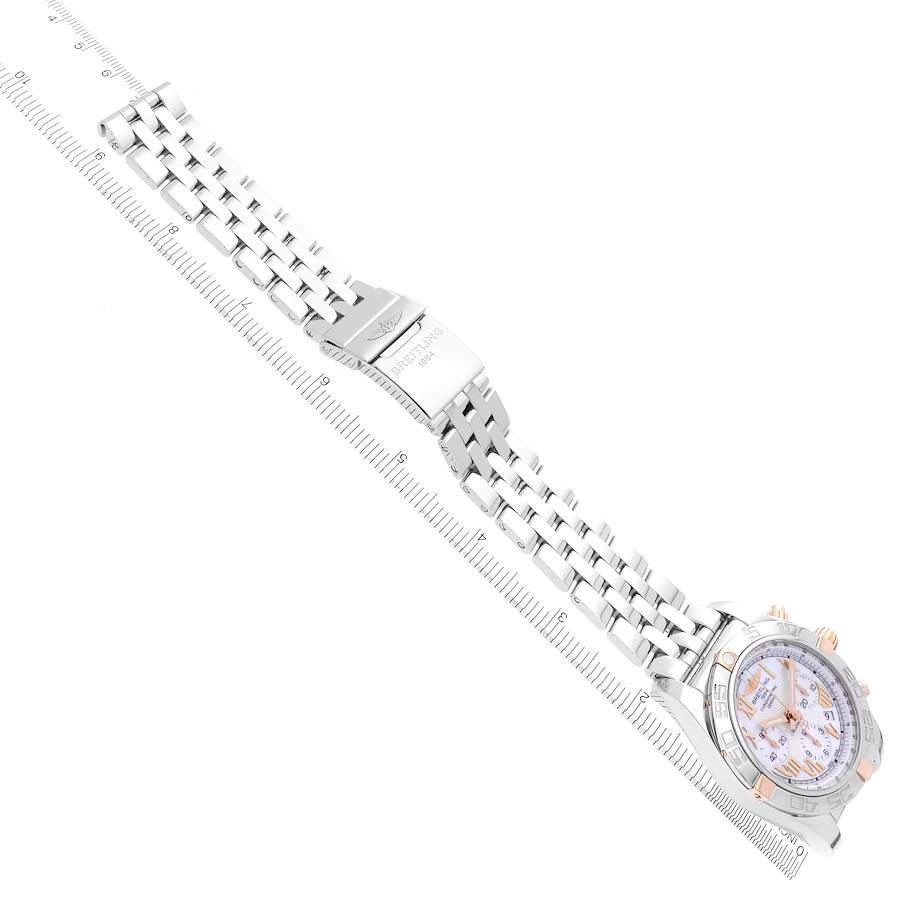 Breitling Chronomat MOP Dial Steel Rose Gold Mens Watch IB0110
