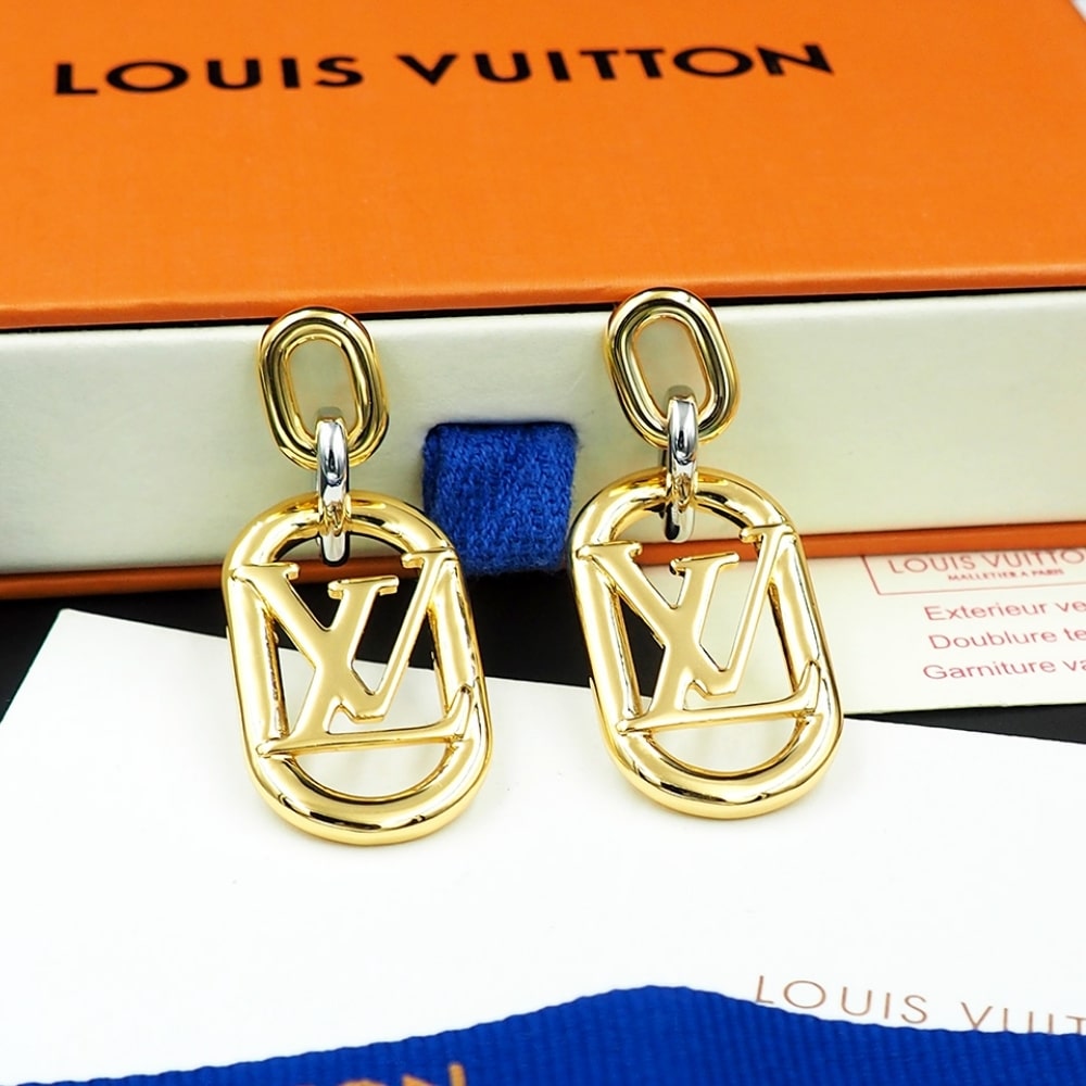 Louis Vuitton Everyday Chain Lv Earrings Gold And Silver
