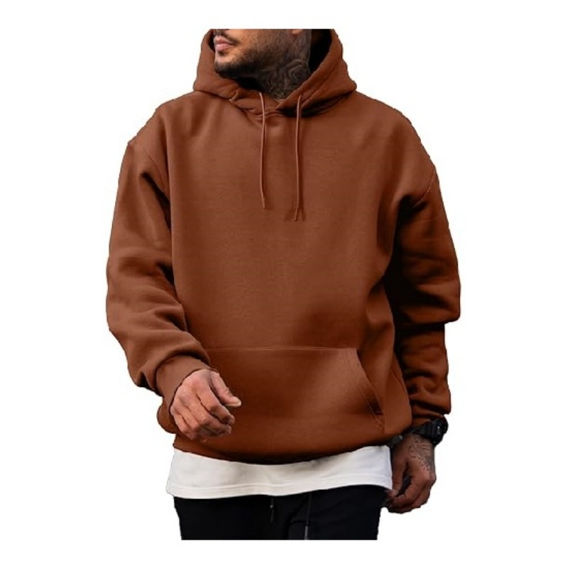 Mens Casual Cotton Hooded Drawstring Pullover Hoodies Sweatshirts