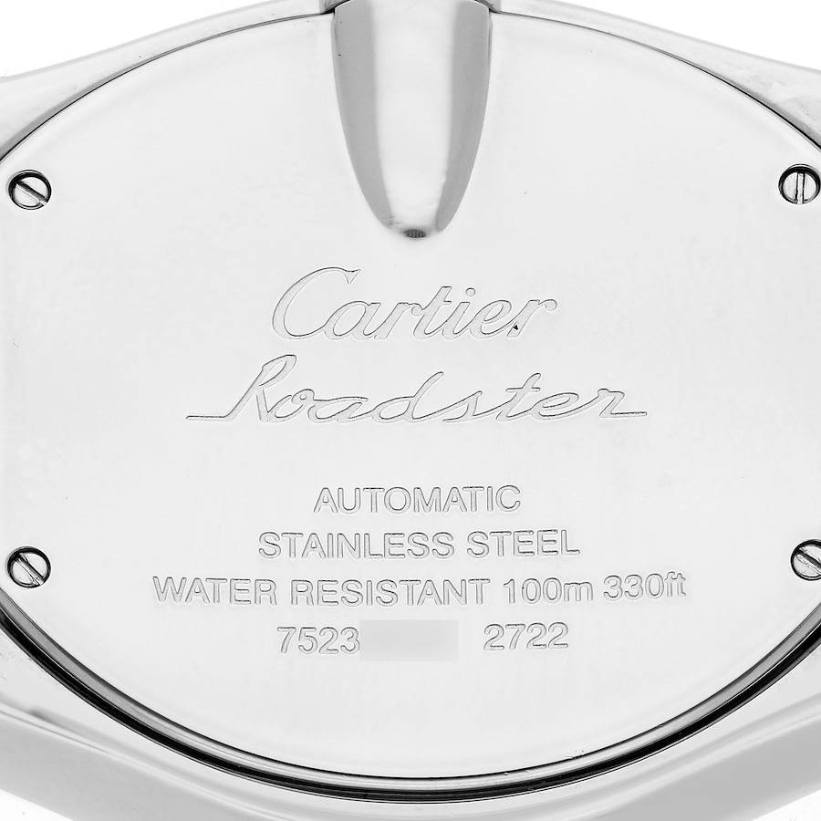 Cartier Roadster GMT Silver Dial Steel Mens Watch W62032X6