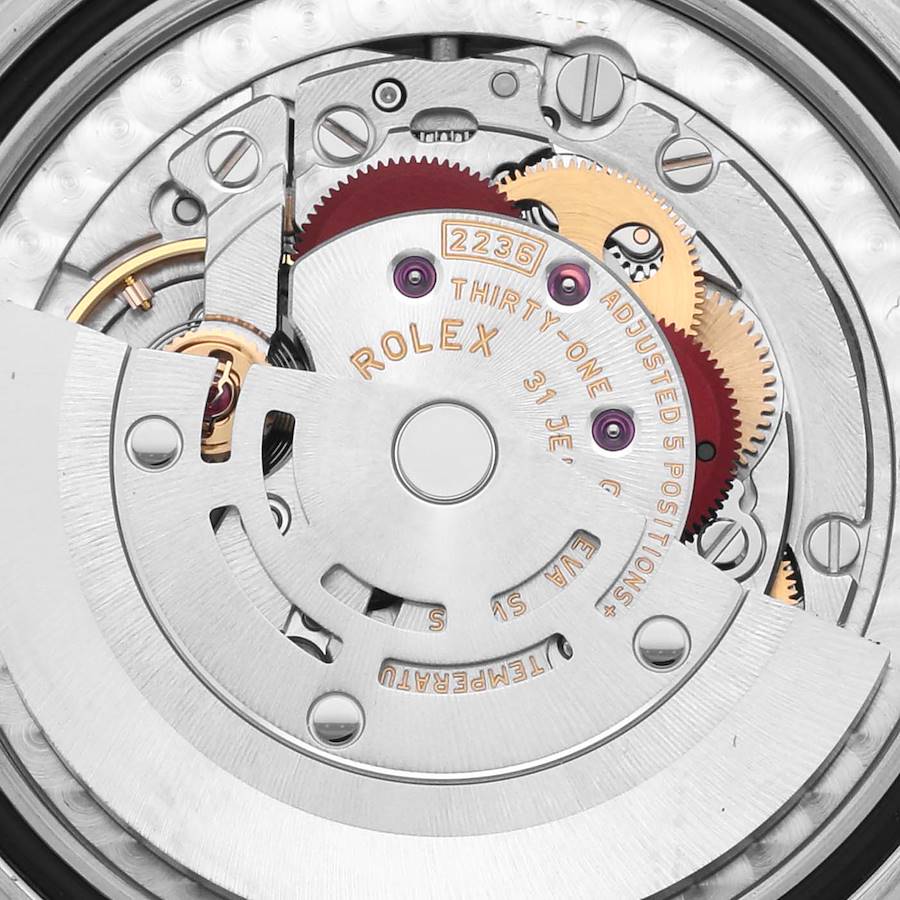 Rolex Datejust 31 Steel White Gold Blue Floral Dial Diamond Ladies Watch 278384