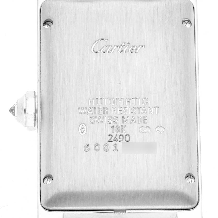 Cartier Tank Americaine White Gold Diamond Mens Watch WB7045MP