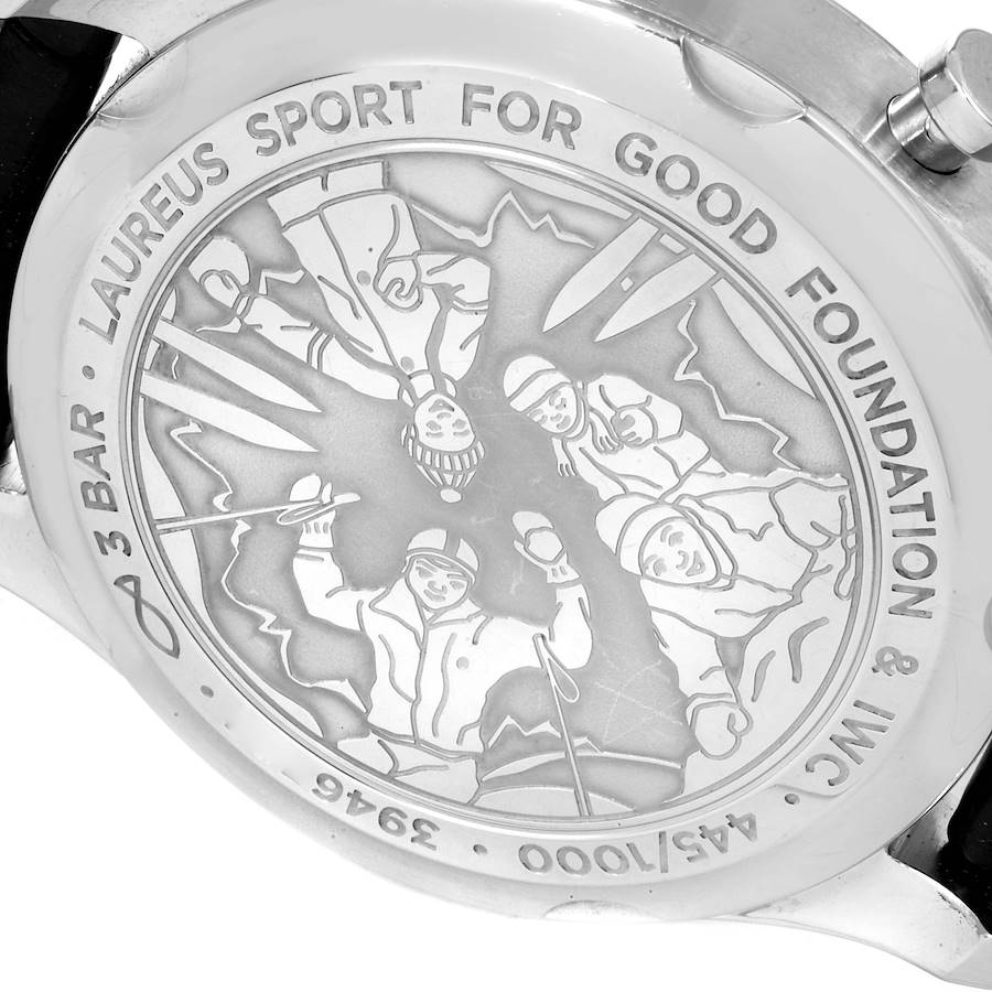 IWC Portuguese Classic Chronograph Laureus Sport For Good Foundation Steel Mens Watch IW390406