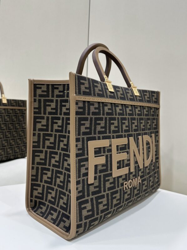 Replica Fendi Sunshine Tote Brown Monogram