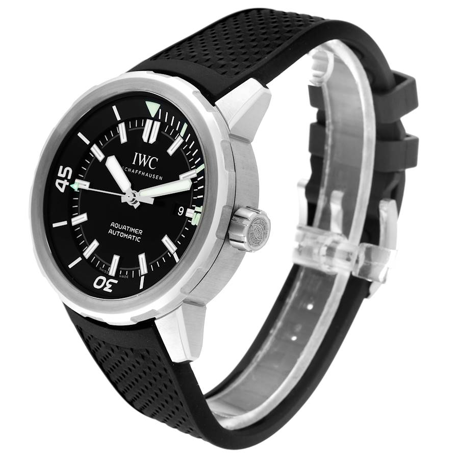 IWC Aquatimer Black Dial Automatic Rubber Strap Mens Watch IW329001