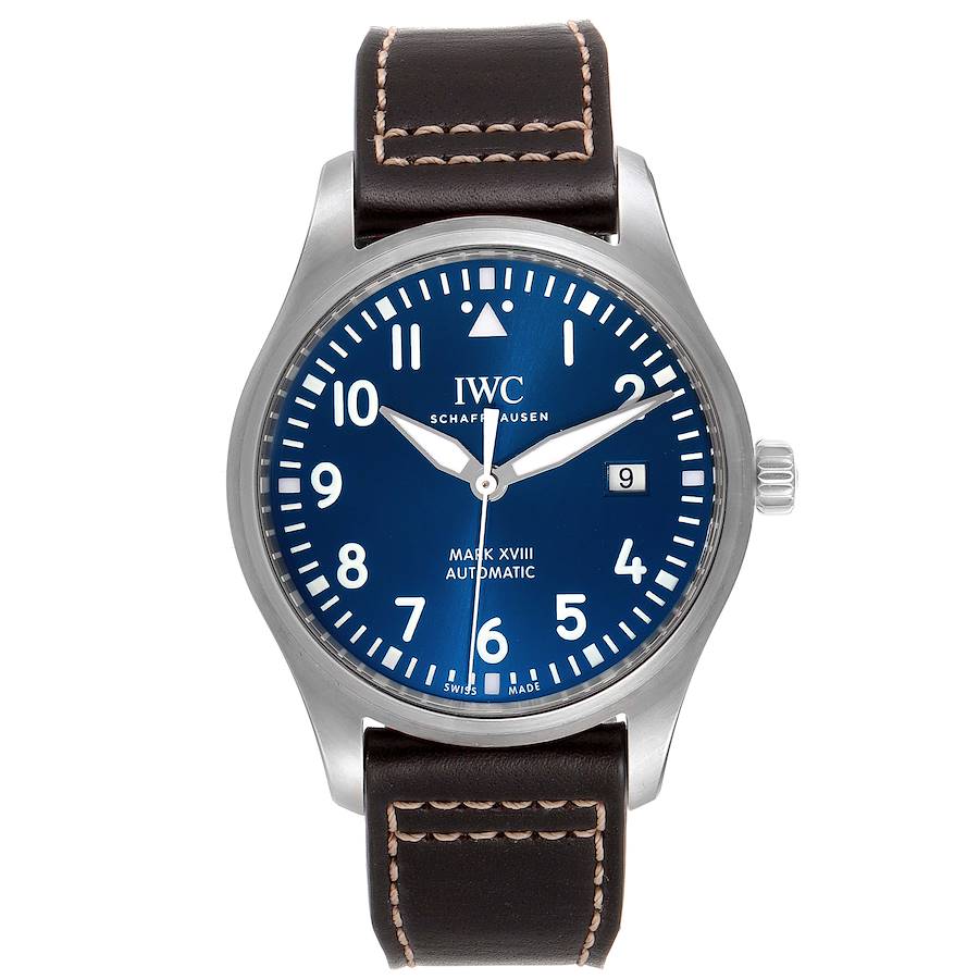 IWC Pilot Mark XVIII Petit Prince Blue Dial Mens Watch IW327010