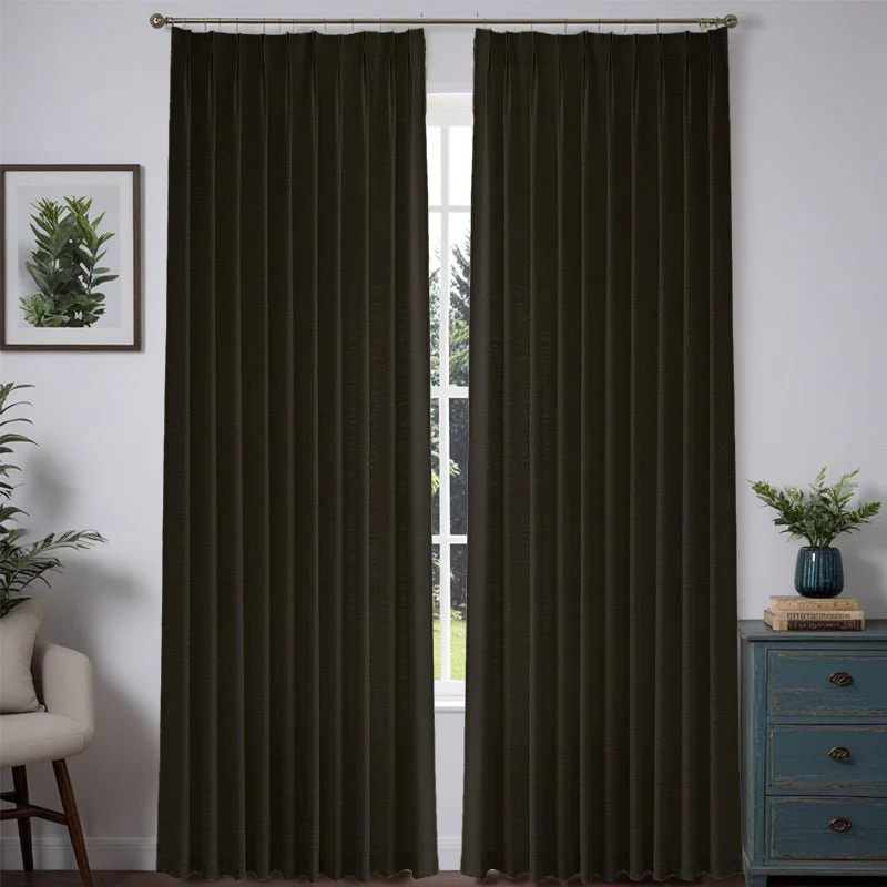 Custom Heavyweight Linen Drape Pleated - 36 Colors