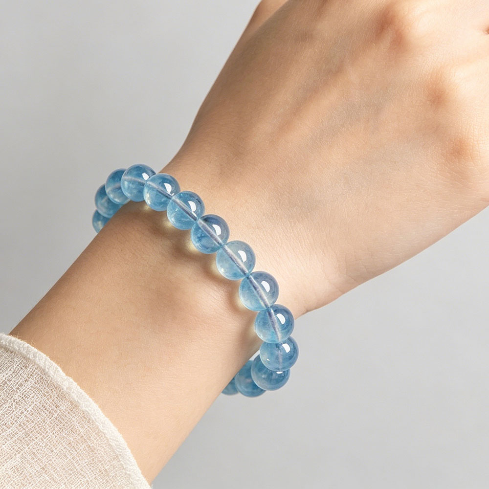 GemVibra Aquamarine Talisman Bracelet – Calm & Clarity Energy