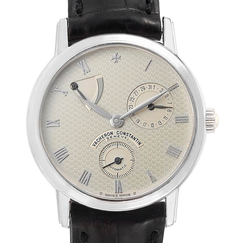 Vacheron Constantin Patrimony Date Power Reserve White Gold Watch 47200