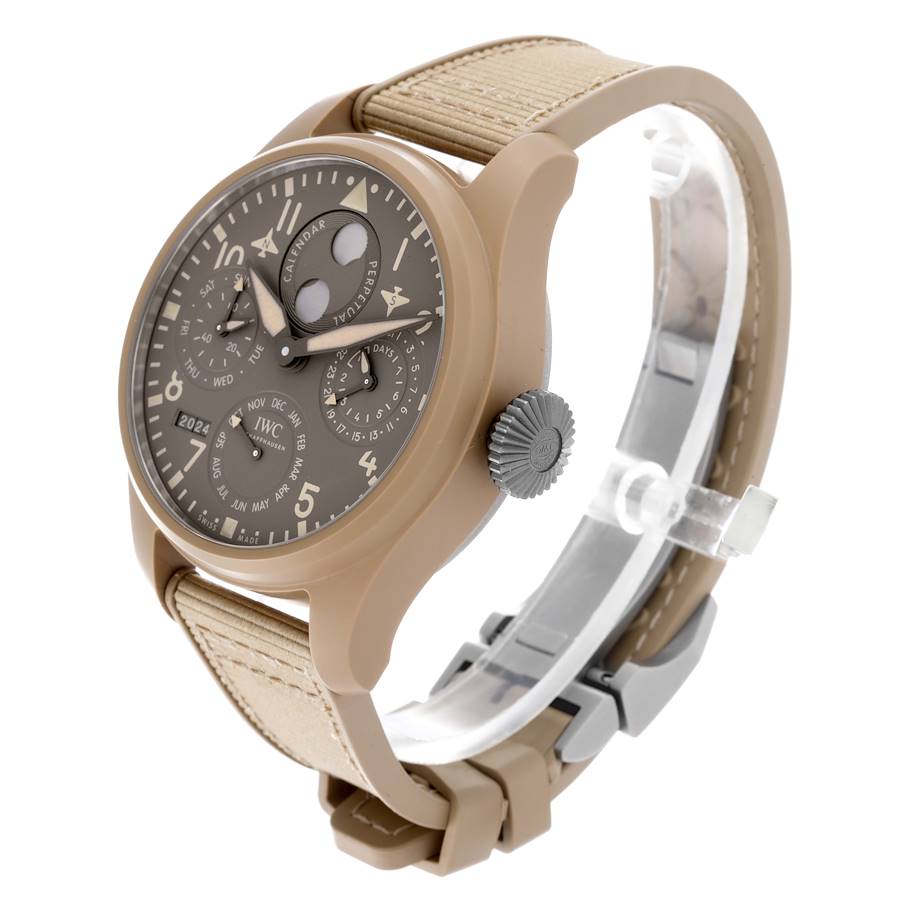 IWC Pilot Perpetual Calendar Mojave Desert Ceramic Mens Watch IW503004