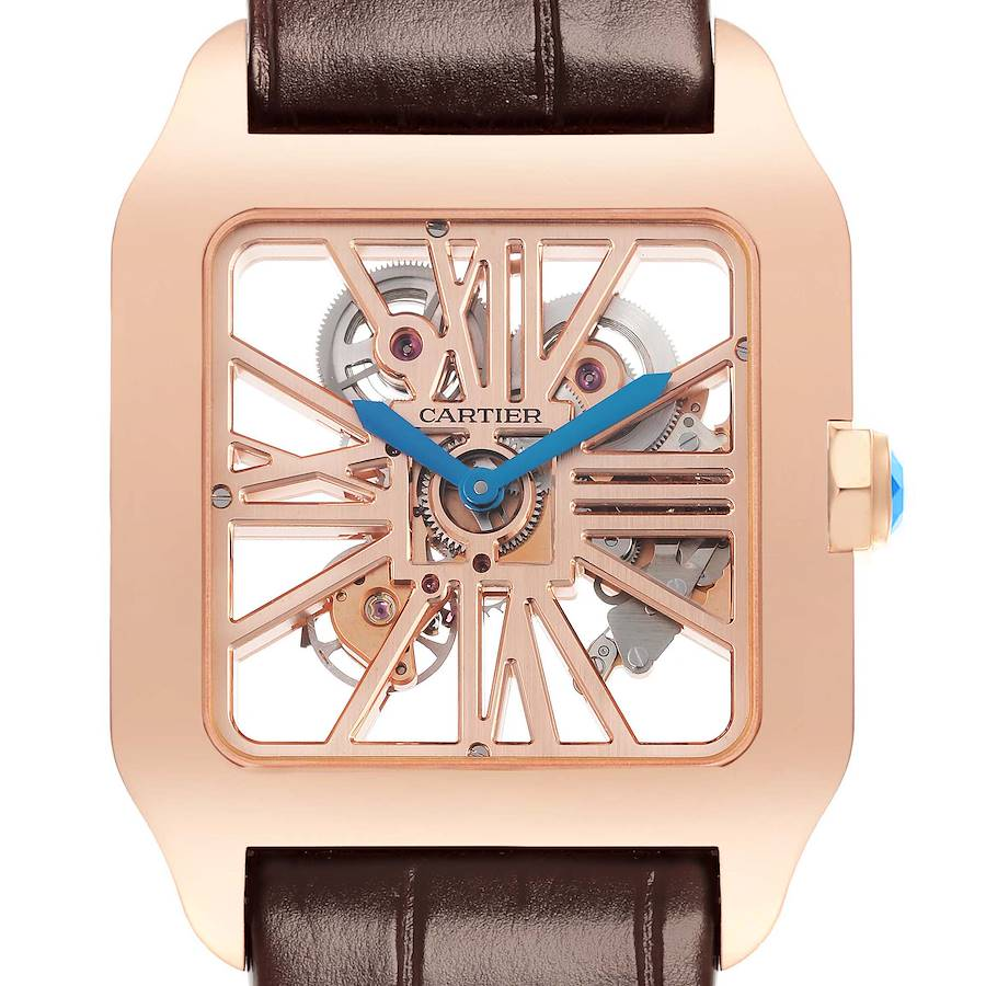 Cartier Santos Dumont Skeleton Dial White Gold Watch W2020033