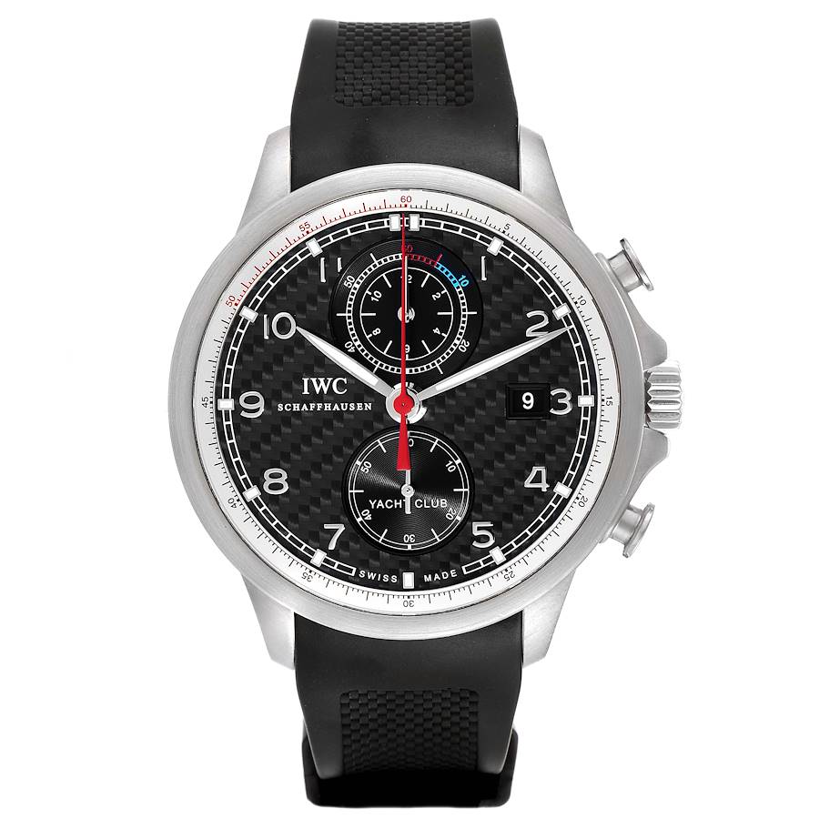 IWC Portuguese Yacht Club Titanium Carbon Dial Chronograph Mens Watch IW390212