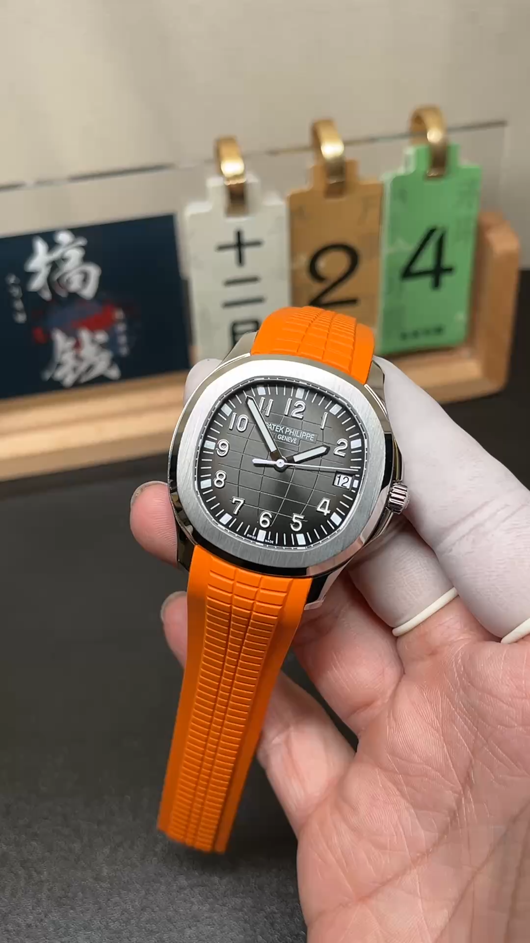 Patek Philippe Aquanaut 5167A 001 Replica 40mm Orange Rubber Strap