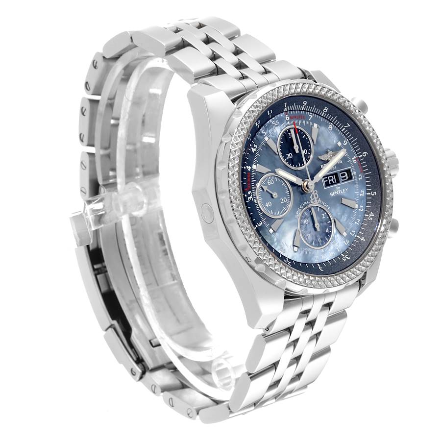 Breitling Bentley Motors GT Mother of Pearl Dial Steel Watch A13362