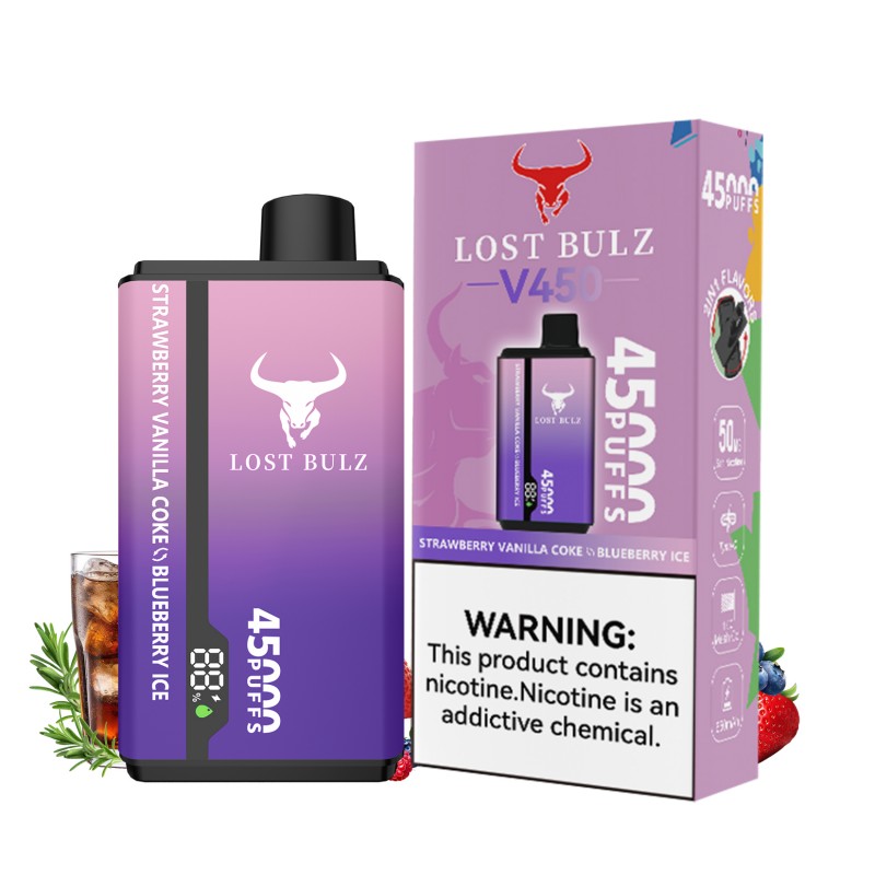 🔥 Lost Bulz V450 45K Puffs Disposable Vape | 2% Nikotyny 💨 45 000 Puffów | Pakiet 10 sztuk | Szybka wysyłka z Polski 1–3 dni 🚚🇵🇱