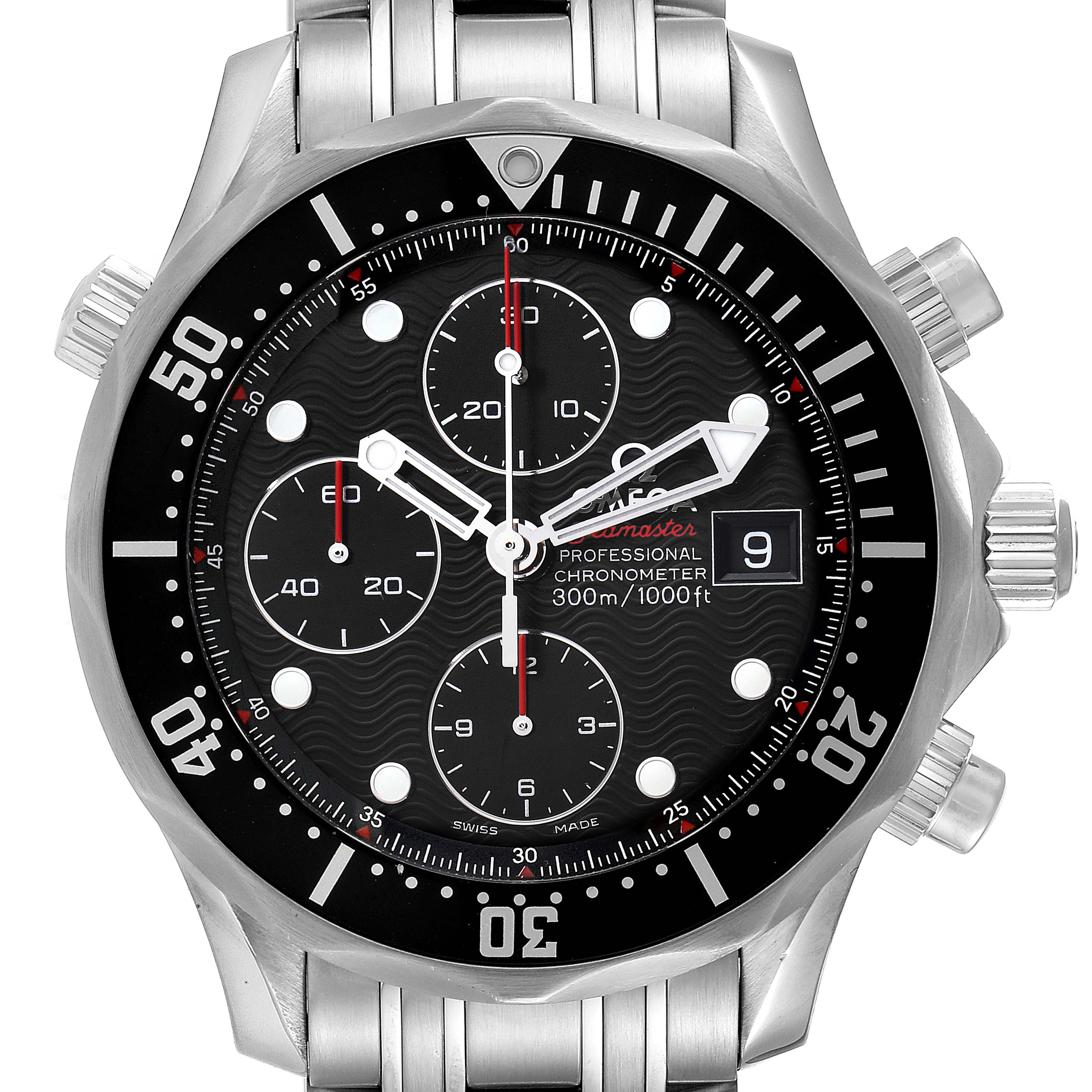 Omega Seamaster Chronograph Black Dial Steel Mens Watch 41.0 MM213.30.42.40.01.001