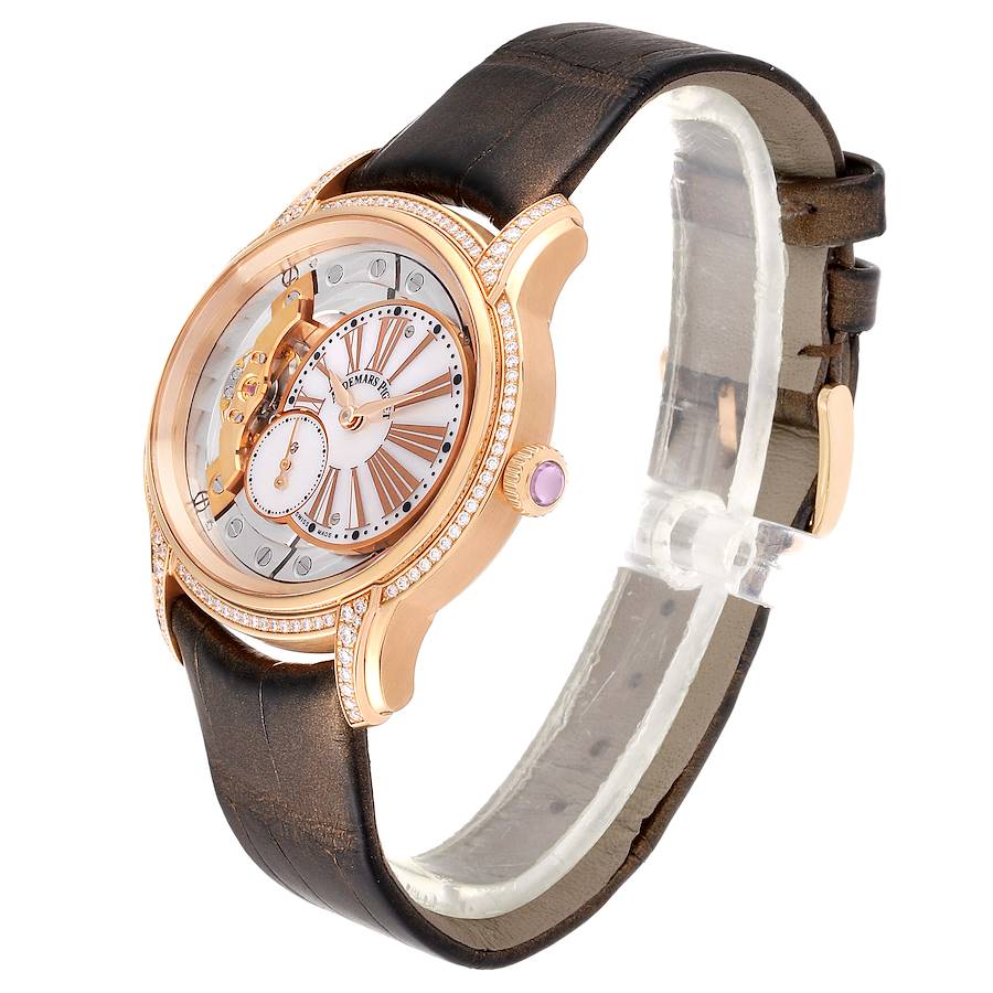 Audemars Piguet Millenary Rose Gold MOP Diamond Ladies Watch 77247OR