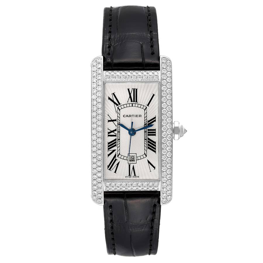 Cartier Tank Americaine White Gold Diamond Ladies Watch 2490