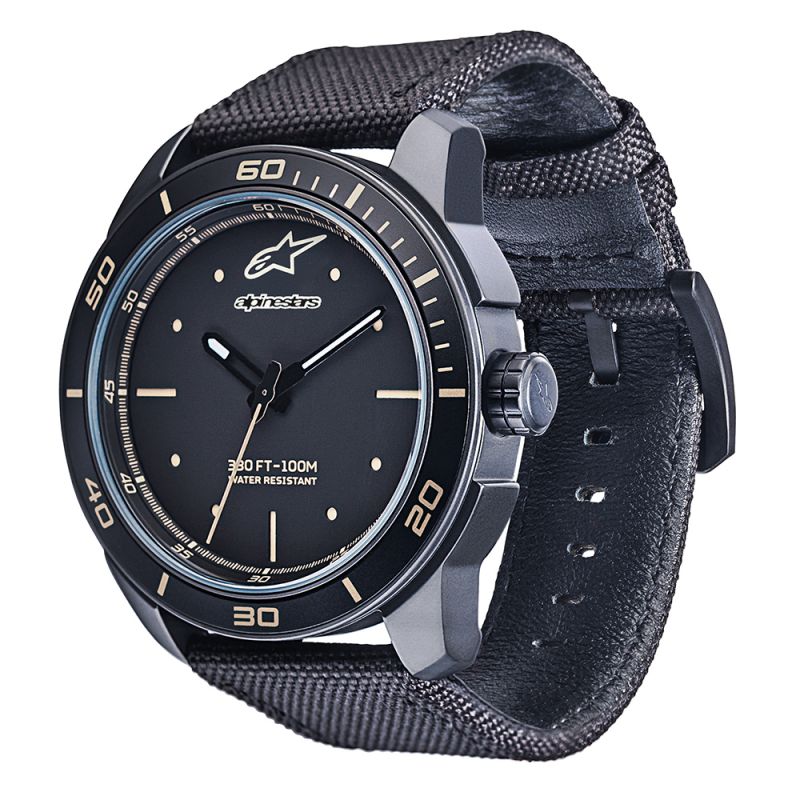 Tech Watch 3H Matt Black Leather-Black Matte/Black