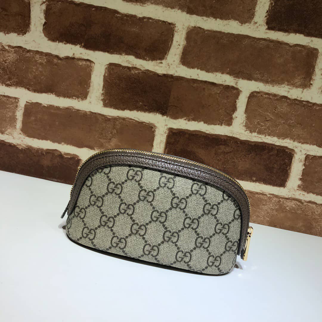 Gucci Ophidia Gg Cosmetic Pouch Brown