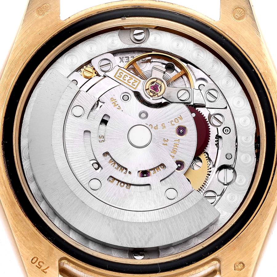 Rolex President Midsize Yellow Gold Mother Of Pearl Diamond Ladies Watch 178158