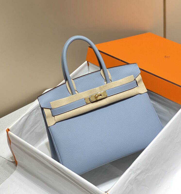 Replica Hermès Birkin Linen Blue