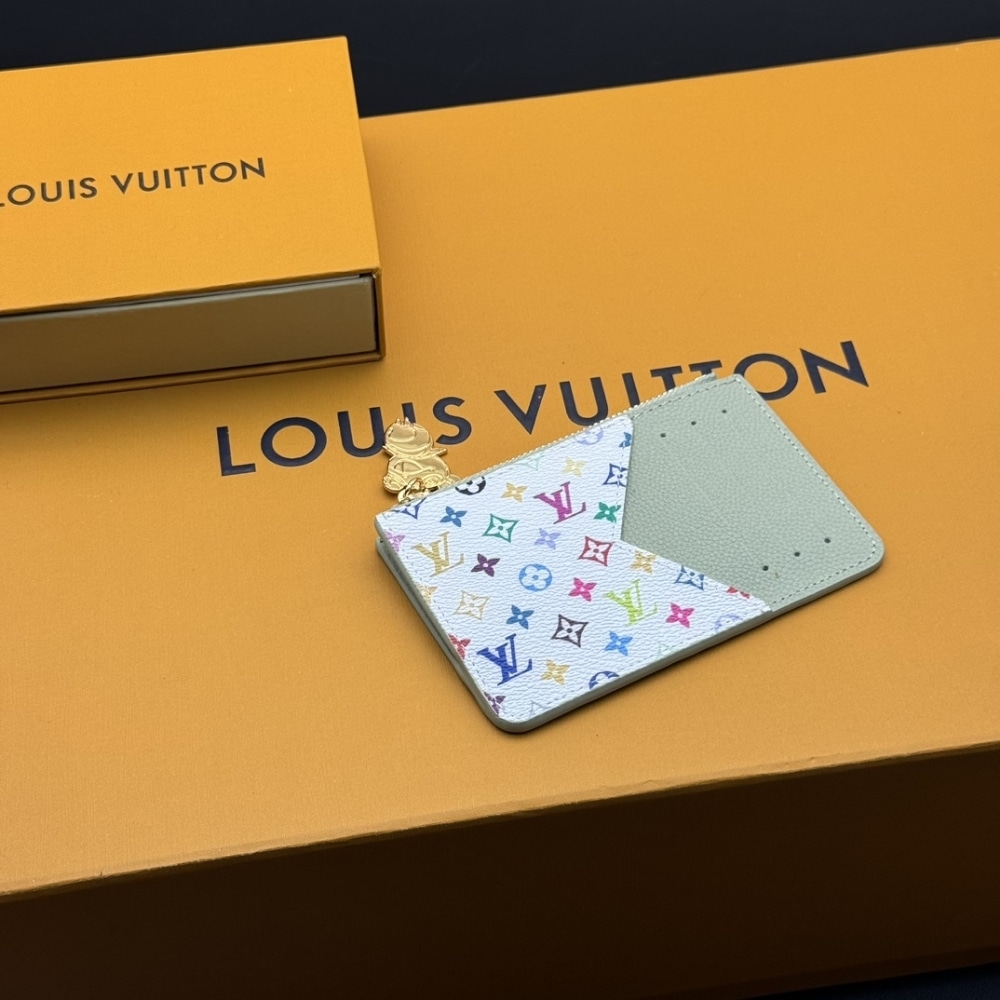 Louis Vuitton X Murakami Romy Card Holder Green Tea 12cm M13800