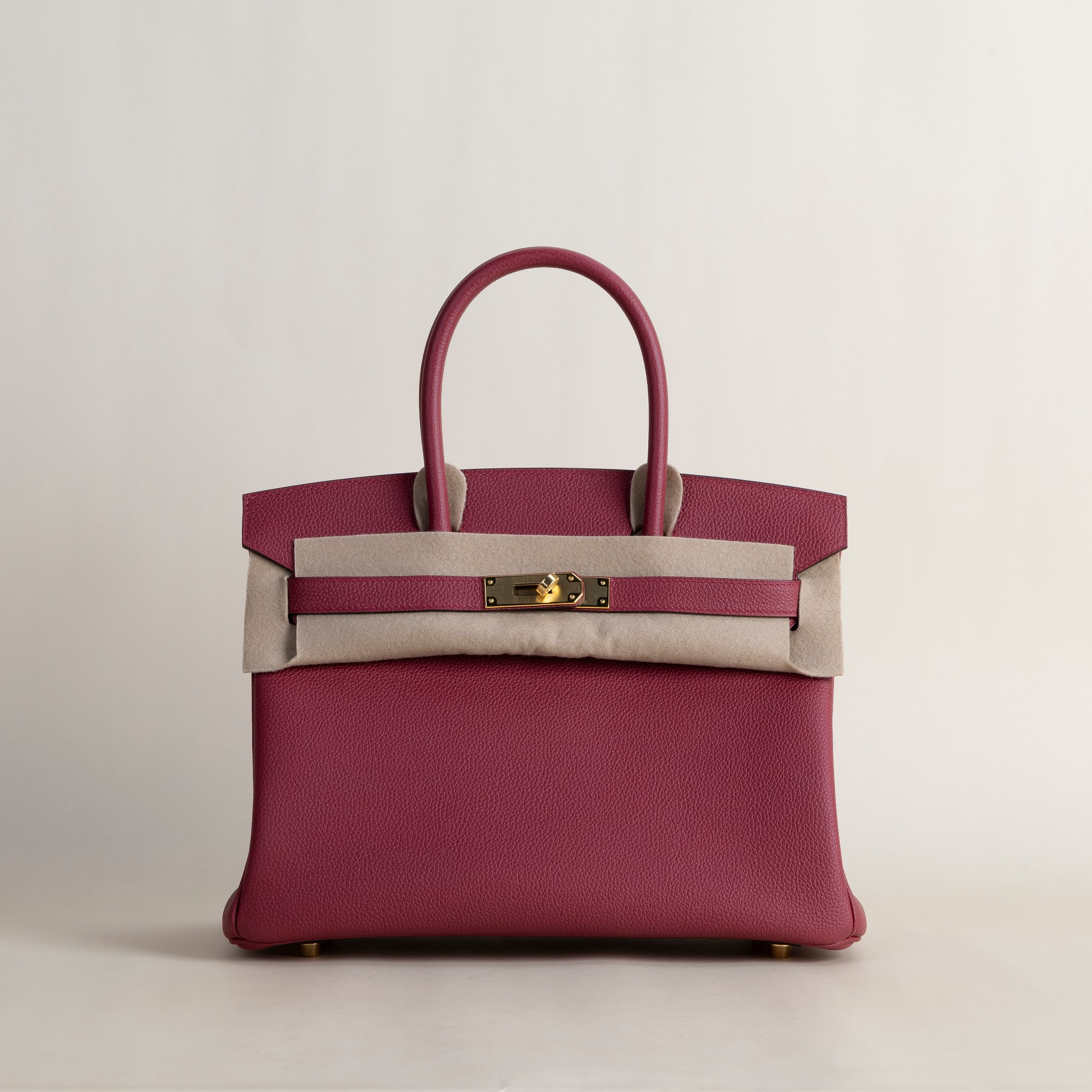Birkin 30 togo rouge grenat GHW