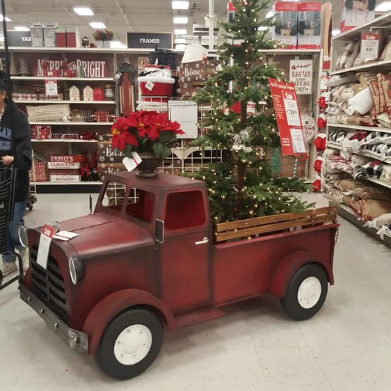 Large Iron Christmas Farmhouse Truck