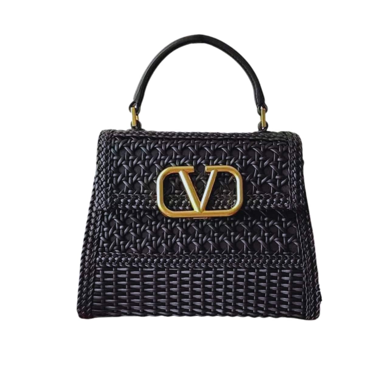 Valentino Vlogo Top Handle Bag Black 22cm