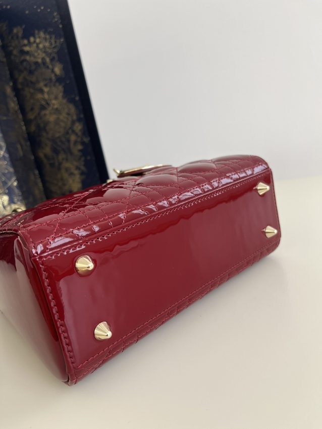 Replica Lady Dior Patent Red Abc