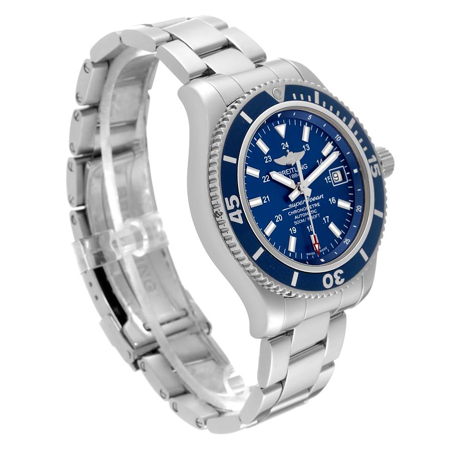 Breitling Superocean II Blue Dial Steel Mens Watch A17365