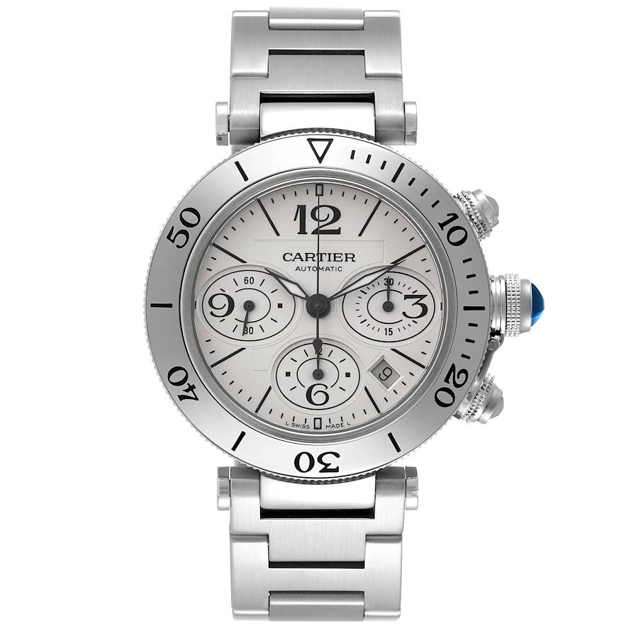 Cartier Pasha Seatimer Chronograph Steel Mens Watch W31089M7