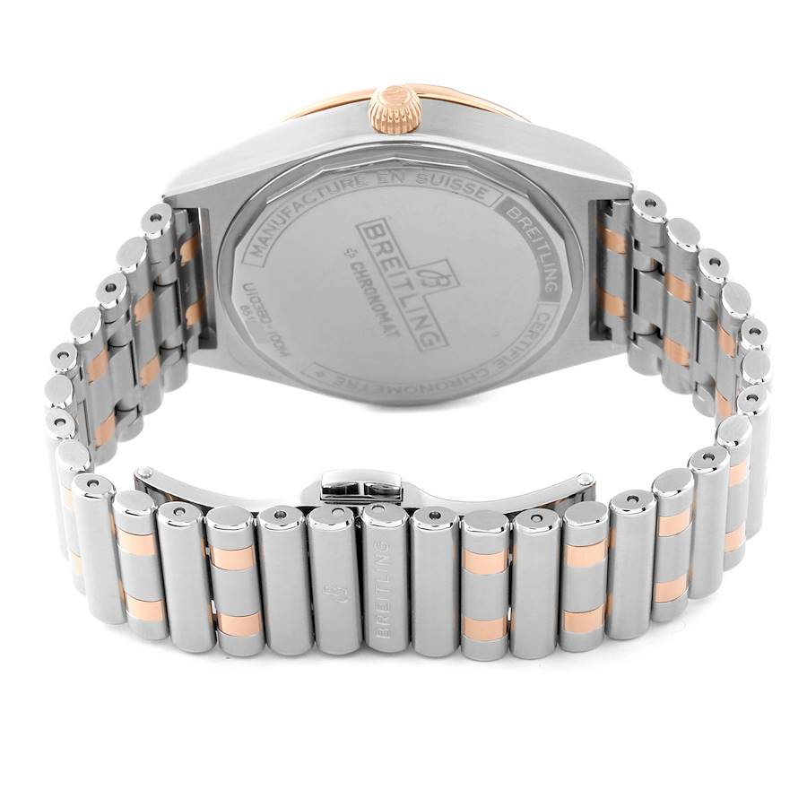 Breitling Chronomat 36 Mother Of Pearl Diamond Dial Steel Rose Gold Ladies Watch U10380