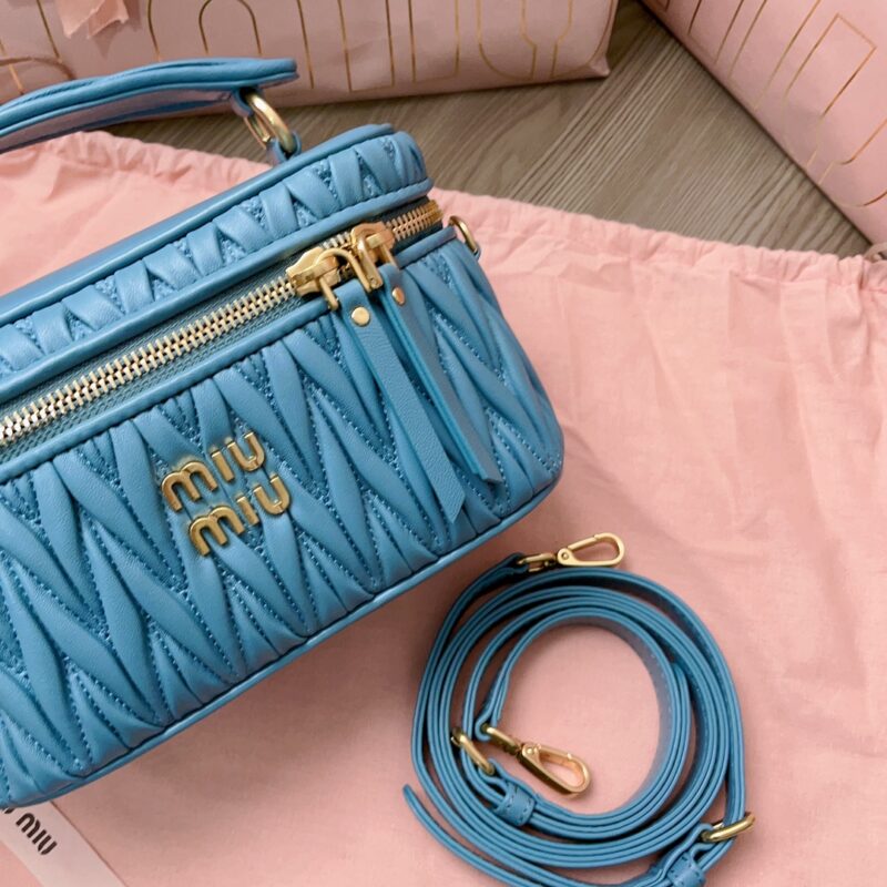 Replica Miu Miu Cosmetic Bag Blue