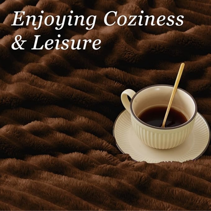 VELVETIER Fleece Throw Blanket for Couch