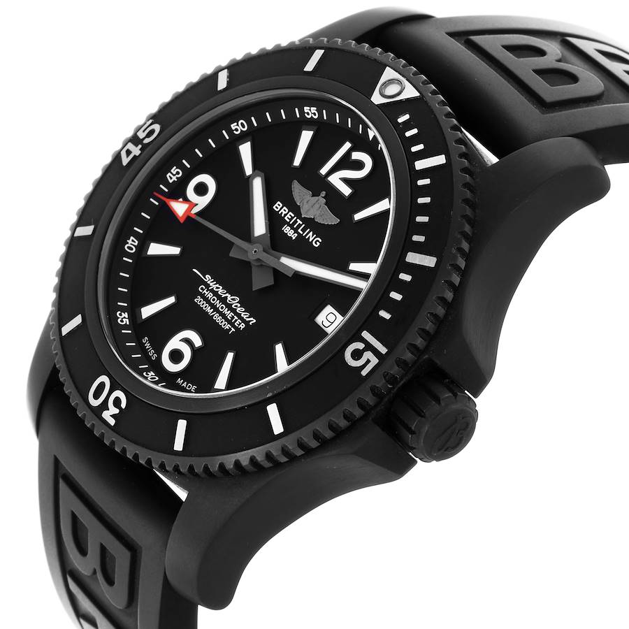 Breitling Superocean 46 Black Dial DLC Steel Mens Watch M17368