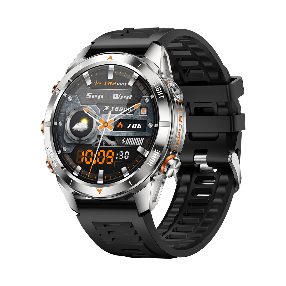 Smartwatch Metal Case 3ATM Waterproof BT Call Strong Flashlight Long Battery Men Smart Watch