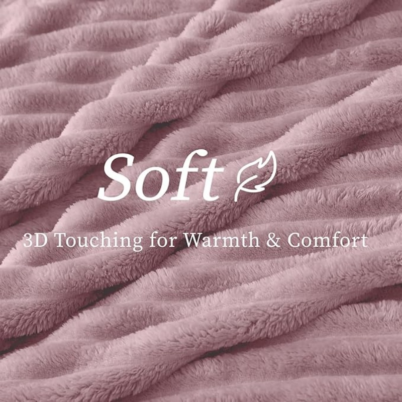 VELVETIER Fleece Throw Blanket for Couch