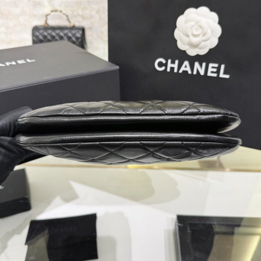 CHANEL 24c Round Shoulder Bag Black