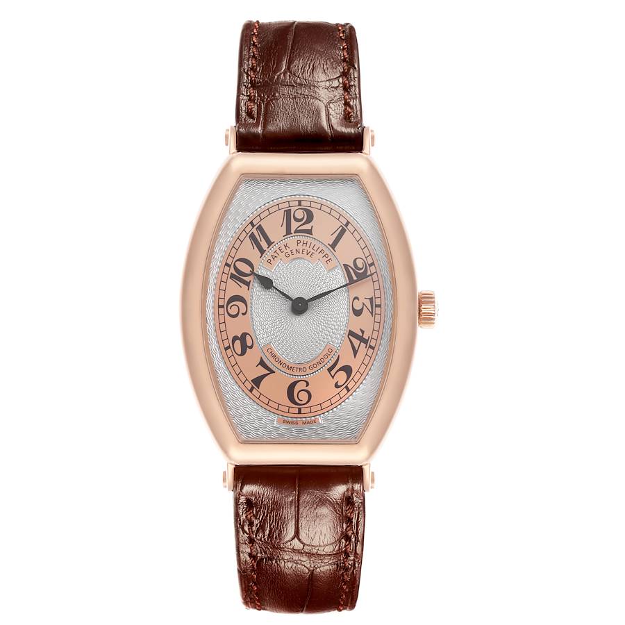 Patek Philippe Gondolo Rose Gold Silver Dial Mens Watch 5098R