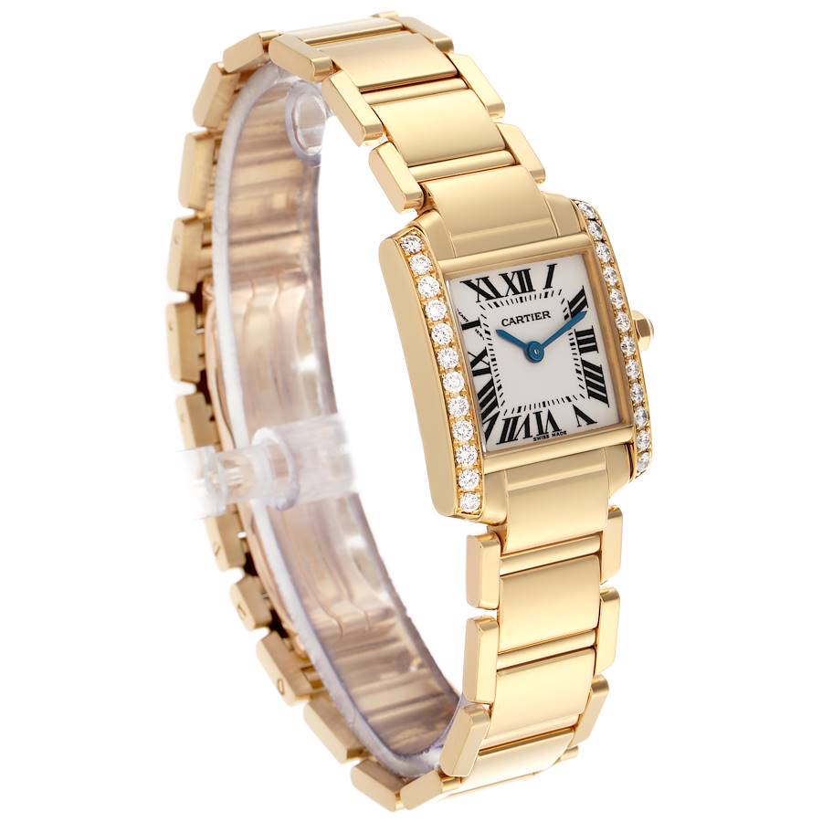 Cartier Tank Francaise Yellow Gold Diamond Ladies Watch WE1001R8