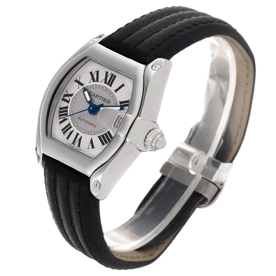 Cartier Roadster Silver Dial Steel Mens Watch W62000V3
