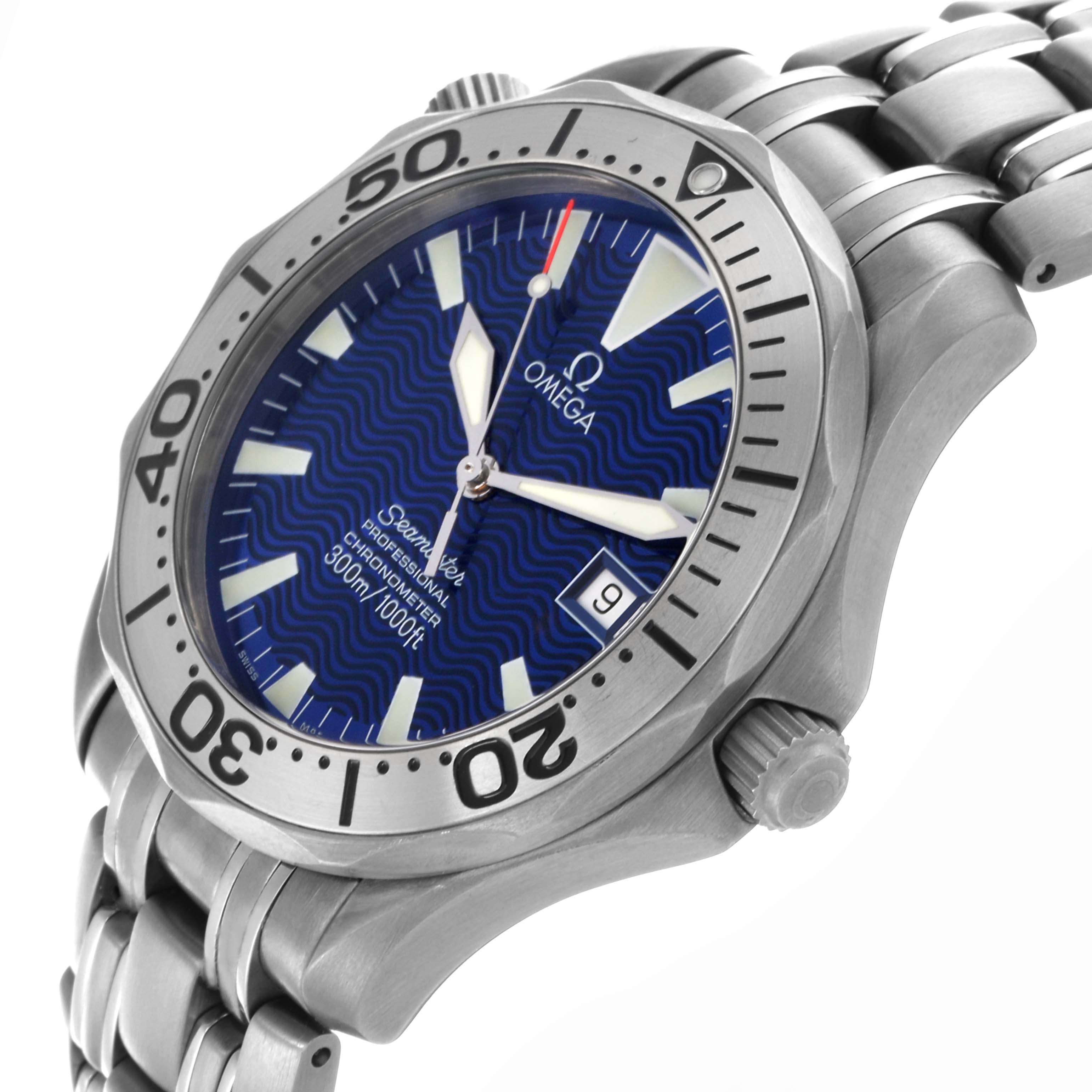 Omega Seamaster Blue Dial Titanium Mens Watch 41.5 MM 2231.80.00