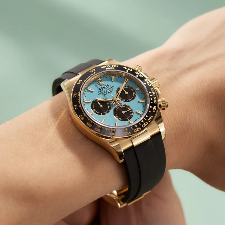 2025 NEW Rolex Daytona Yellow Gold Oysterflex Turquoise Dial 40mm
