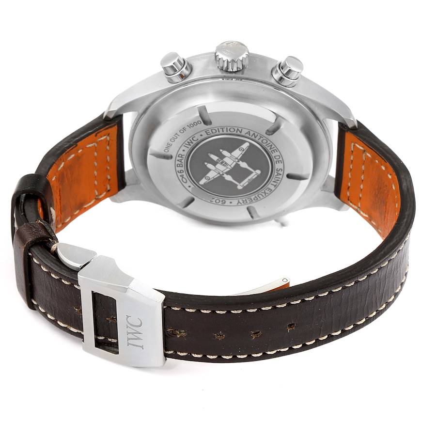 IWC Pilot Flieger Dial Rattrapante Chronograph Day Date Steel Mens Watch IW370607