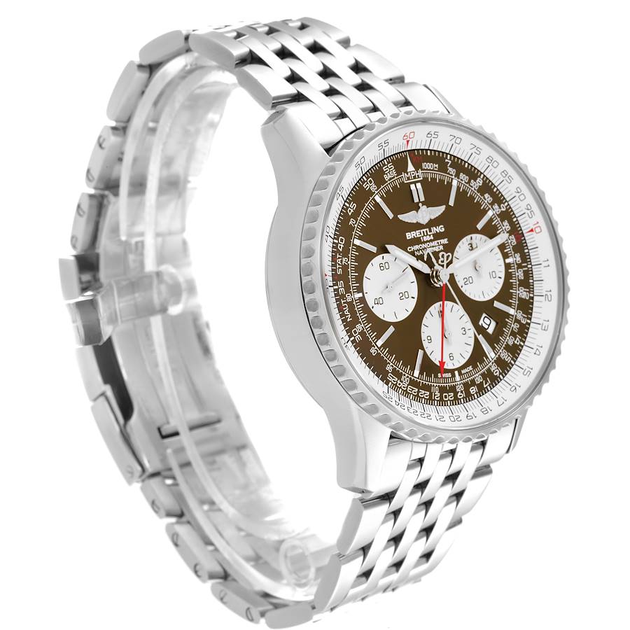 Breitling Navitimer Rattrapante Chronograph Steel Mens Watch AB0310